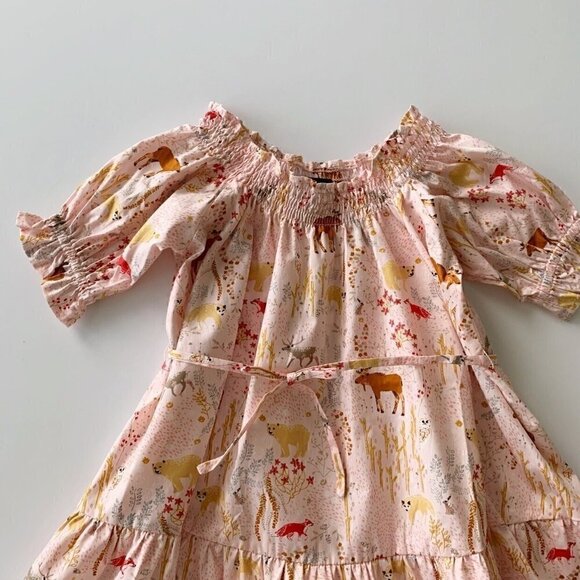 NWT Tea Collection Girl Puff Sleeve Midi Dress 2T - Picture 2 of 9